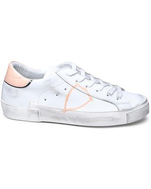 Philippe Model Leather Sneakers - White