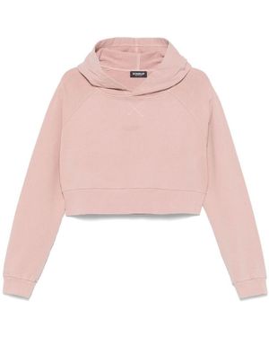 Dondup Pink Hoodie In Cotton