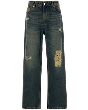 GIMAGUAS Stretch Denim Wide-Leg Jeans - Green