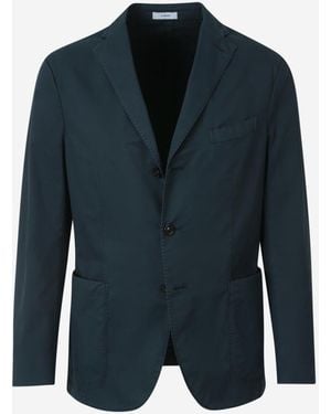 Boglioli Plain Cotton Blazer - Blue