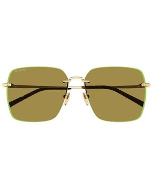 Gucci Gg1955Sa Linea Institutional Logo Sunglasses - Green