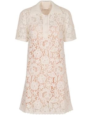 P.A.R.O.S.H. Copper Cotton Mini Dress - Natural