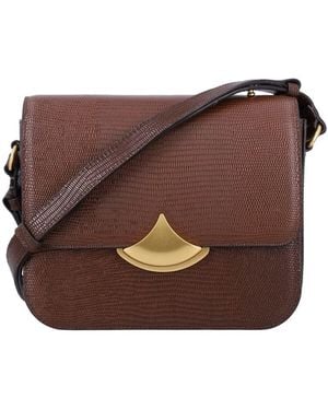 Sessun Sessùn Diviluz Lizard-print Leather Box Bag - Brown