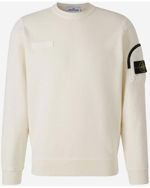 Stone Island Crew Neck Sweatshirt - White