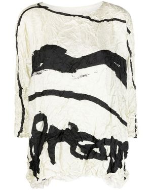 Daniela Gregis Printed Silk Blouse - White