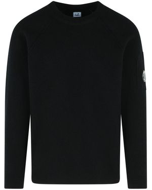 C.P. Company 'grs' Black Wool Blend Sweatshirt