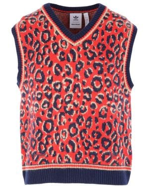 adidas Originals Adidas X Wales Bonner Knitted Vest - Red