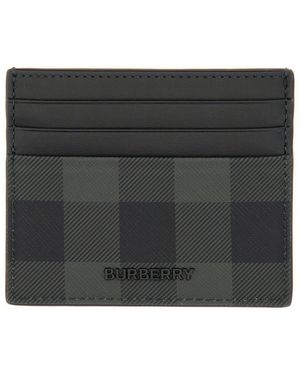Burberry Card Holder With Logo - Black