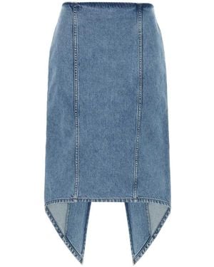 JW Anderson Rear Slit Midi Skirt - Blue