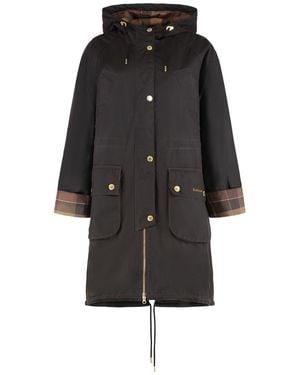 Barbour Marcy Hooded Cotton Parka - Black