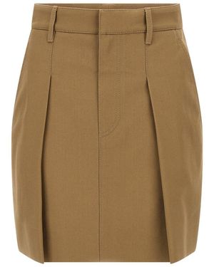 Brunello Cucinelli Pleated Skirt Skirts - Natural