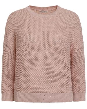 Peserico Cotton Crew-Neck Jumper - Pink