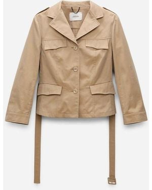 Dorothee Schumacher Luxury Layer Gabardine Jacket - Natural