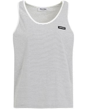 Miu Miu Cotton Top - Gray