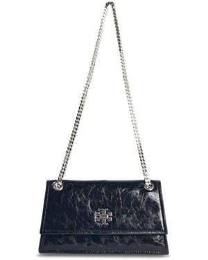 Tory Burch 'Kira' Small Crossbody Bag With Leather Giretto Detail - Blue