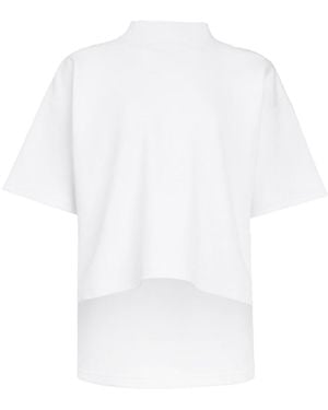 Alaïa Boxy Cotton T-Shirt - White