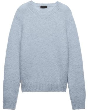 Prada Wool Crew-Neck Sweater - Blue