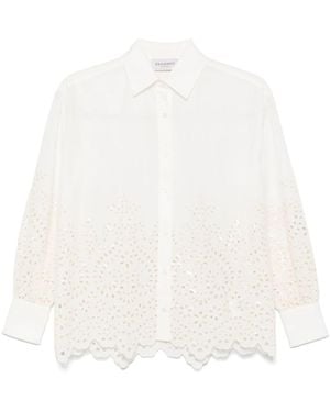 ERMANNO FIRENZE Cotton Embroidered Shirt - White