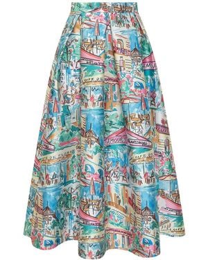 ALESSANDRO ENRIQUEZ Long Skirt - Blue