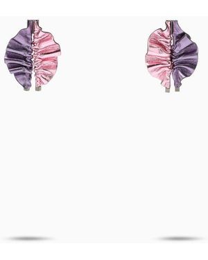 SO-LE STUDIO Metallic Minialie Earrings - White