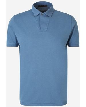 Loro Piana Cotton Piqué Polo - Blue