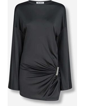 The Attico Asymmetrical Mini Dress - Black