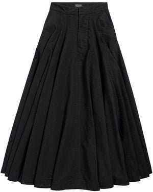 Balenciaga Godet Maxi Skirt - Black