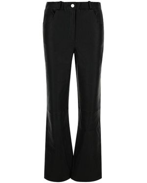Arma Lambskin Wide-Leg Pants - Black