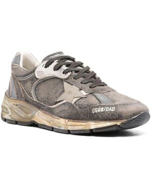Golden Goose 'Dad' Leather Blend Trainers - White