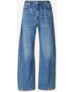 Alexander Wang Balloon Logo Jeans - Blue