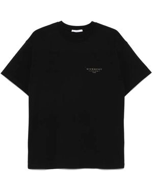 Givenchy Cotton T-Shirt With Paris Print - Black
