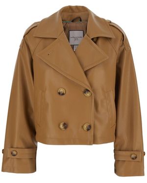 Urbancode Jacket With Wide Notched Revers - Brown