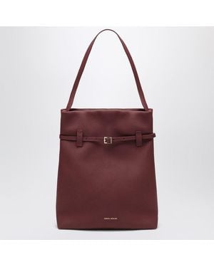MANU Atelier Tote Du Jour Burgundy Suede Tote Bag - Red