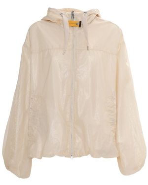 Parajumpers Carmen Hooded Jacket With Voluminous Sleeves - Natural
