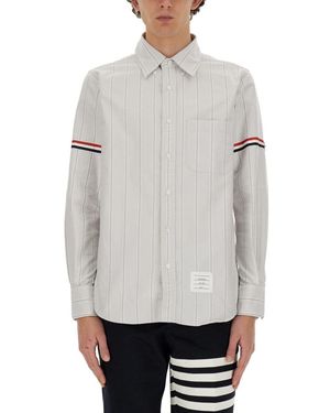 Thom Browne Straight Fit Shirt - Grey