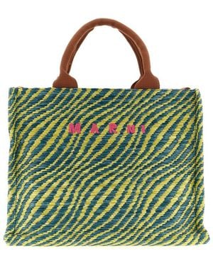 Marni Raffia Handbag - Green