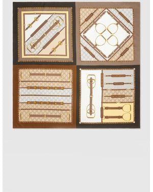 Gucci Printed Silk Carré - Natural