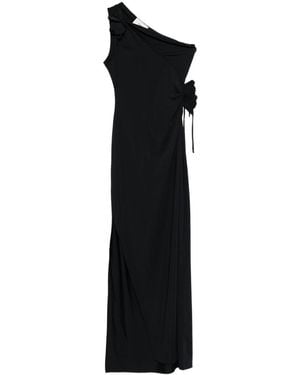 Coperni Asymmetric Flower Gown - Black