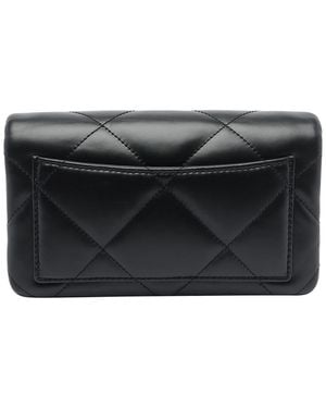 Tory Burch 'Kira Diamond Quilt' Wallet On Chain - Black