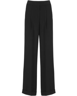 Peserico Viscose Palazzo Pants - Black