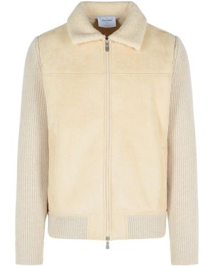 Gran Sasso Ivory Virgin Wool Blend Jacket - Natural