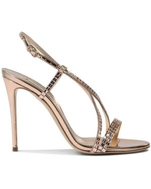 Casadei "Starsway Julia" Heeled Sandals - Metallic