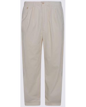 Polo Ralph Lauren White Cotton Pants - Gray