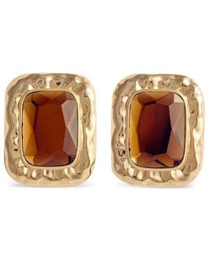 Self-Portrait Mottled Amber Earrings Accessories - Metallic