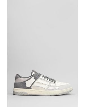 Amiri Distressed Skel Top Trainers - White