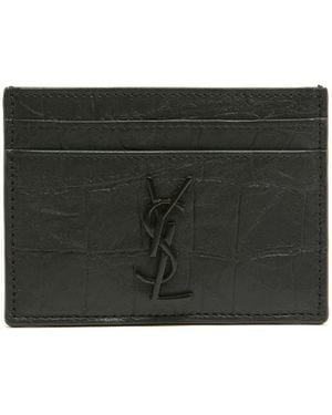 Saint Laurent 'Cassandre' Card Holder - Black