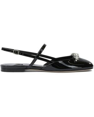 Jimmy Choo "belinda" Slingback Ballet Flats - Black