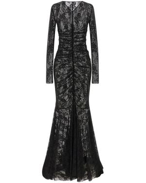 Norma Kamali Mermaid Lace Dress - Black