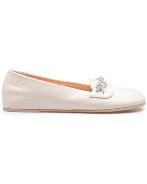 Agl Attilio Giusti Leombruni Moccasin In Soft Leather - Pink