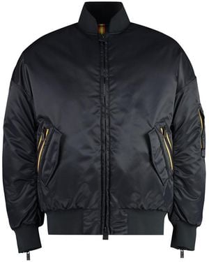 K-Way Londony Bomber In Technical Fabric - Black